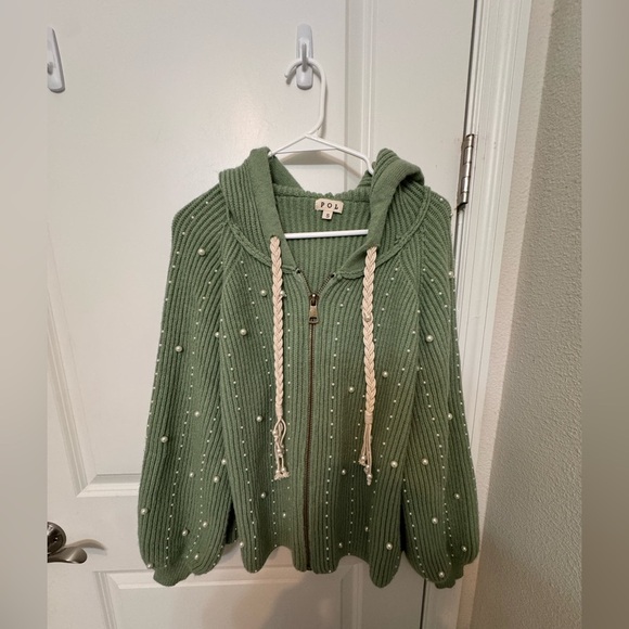 POL Pearl Hooded zip up sweater - Picture 5 of 7